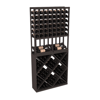 Elementcollection 8 Column Side Display 82 Wine Cube Combo Black Stained