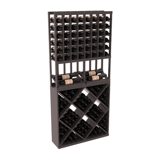 Elementcollection 8 Column Side Display 82 Wine Cube Combo Black Stained
