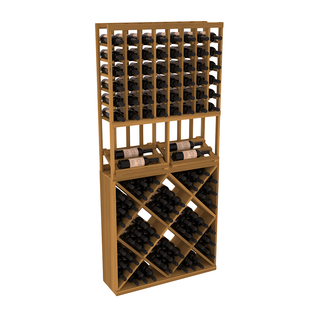 Elementcollection 8 Column Side Display 82 Wine Cube Combo Oak Stained