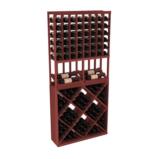 Elementcollection 8 Column Side Display 82 Wine Cube Combo Cherry Stained