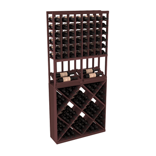 Elementcollection 8 Column Side Display 82 Wine Cube Combo Walnut Stained