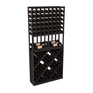 Elementcollection 8 Column Side Display 82 Wine Cube Combo Black Stained
