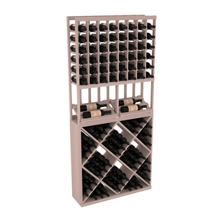 Elementcollection 8 Column Side Display 82 Wine Cube Combo Greywash Stained