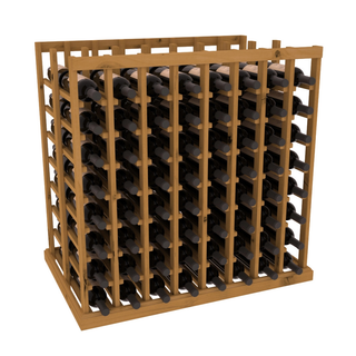 Elementcollection 8 Column Double Deep Wine Island Rack Oak Stained