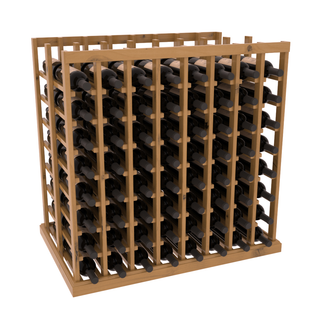Elementcollection 8 Column Double Deep Wine Island Rack Oak Stained