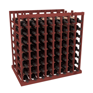 Elementcollection 8 Column Double Deep Wine Island Rack Cherry Stained