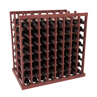 Elementcollection 8 Column Double Deep Wine Island Rack Cherry Stained