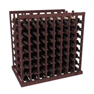 Elementcollection 8 Column Double Deep Wine Island Rack Walnut Stained