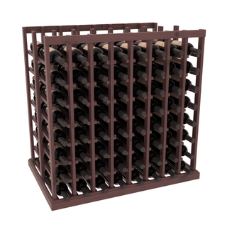 Elementcollection 8 Column Double Deep Wine Island Rack Walnut Stained