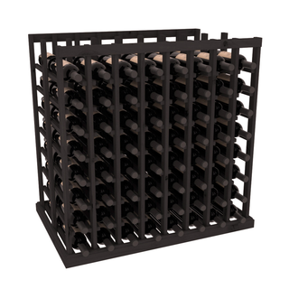 Elementcollection 8 Column Double Deep Wine Island Rack Black Stained