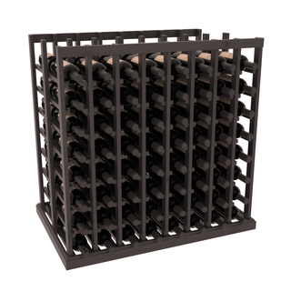Elementcollection 8 Column Double Deep Wine Island Rack Black Stained