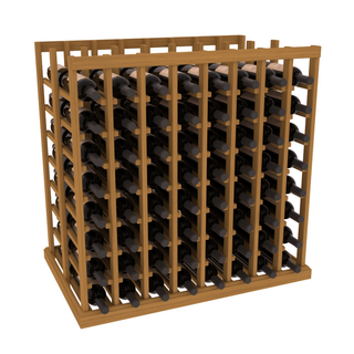 Elementcollection 8 Column Double Deep Wine Island Rack Oak Stained