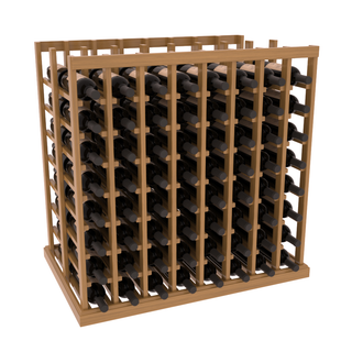 Elementcollection 8 Column Double Deep Wine Island Rack Oak Stained