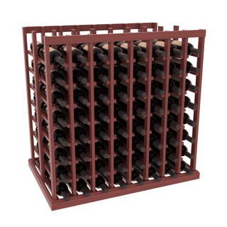 Elementcollection 8 Column Double Deep Wine Island Rack Cherry Stained