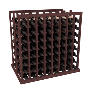 Elementcollection 8 Column Double Deep Wine Island Rack Walnut Stained