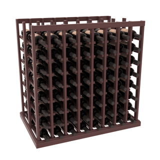 Elementcollection 8 Column Double Deep Wine Island Rack Walnut Stained
