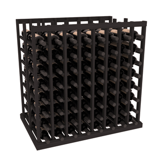 Elementcollection 8 Column Double Deep Wine Island Rack Black Stained