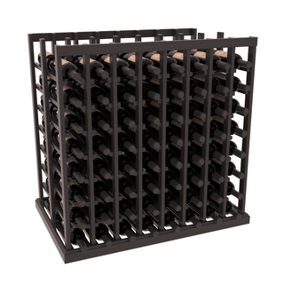 Elementcollection 8 Column Double Deep Wine Island Rack Black Stained