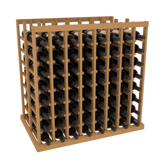 Elementcollection 8 Column Double Deep Wine Island Rack Oak Stained