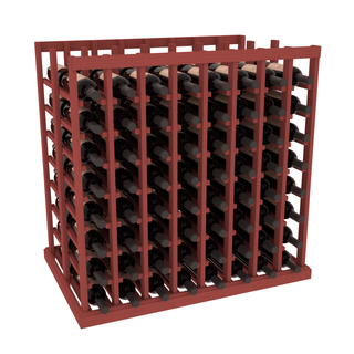 Elementcollection 8 Column Double Deep Wine Island Rack Cherry Stained