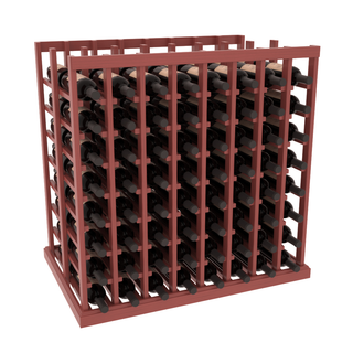 Elementcollection 8 Column Double Deep Wine Island Rack Cherry Stained