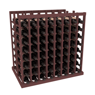 Elementcollection 8 Column Double Deep Wine Island Rack Walnut Stained