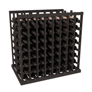Elementcollection 8 Column Double Deep Wine Island Rack Black Stained