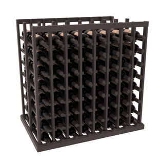 Elementcollection 8 Column Double Deep Wine Island Rack Black Stained