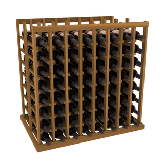 Elementcollection 8 Column Double Deep Wine Island Rack Oak Stained