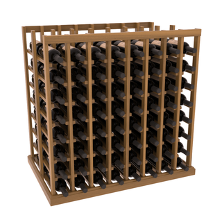 Elementcollection 8 Column Double Deep Wine Island Rack Oak Stained