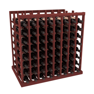 Elementcollection 8 Column Double Deep Wine Island Rack Cherry Stained
