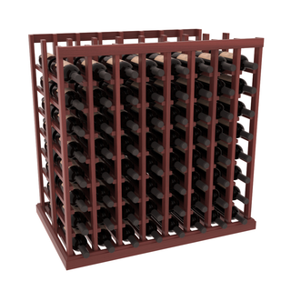 Elementcollection 8 Column Double Deep Wine Island Rack Cherry Stained
