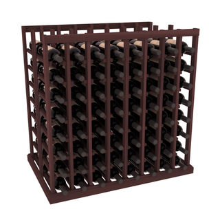 Elementcollection 8 Column Double Deep Wine Island Rack Walnut Stained