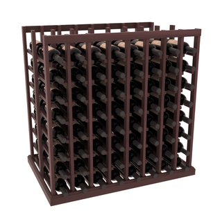 Elementcollection 8 Column Double Deep Wine Island Rack Walnut Stained