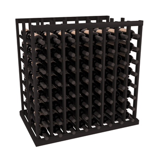 Elementcollection 8 Column Double Deep Wine Island Rack Black Stained