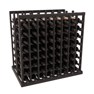 Elementcollection 8 Column Double Deep Wine Island Rack Black Stained