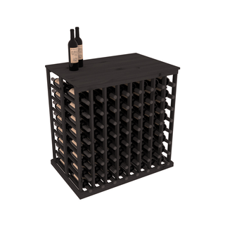 Elementcollection 8 Column Double Deep Island Rack With Top Black Stained