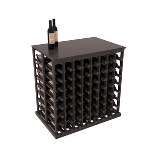 Elementcollection 8 Column Double Deep Island Rack With Top Black Stained