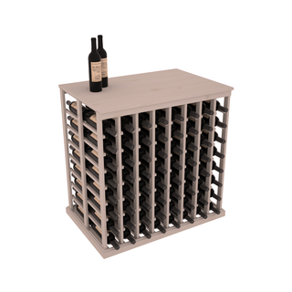 Elementcollection 8 Column Double Deep Island Rack With Top Greywash Stained