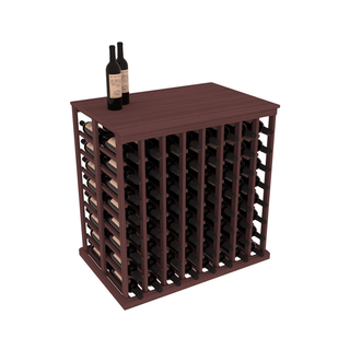 Elementcollection 8 Column Double Deep Island Rack With Top Walnut Stained