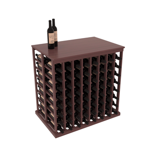 Elementcollection 8 Column Double Deep Island Rack With Top Walnut Stained
