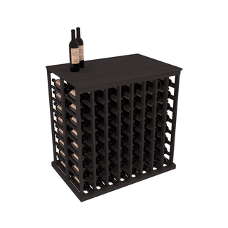 Elementcollection 8 Column Double Deep Island Rack With Top Black Stained
