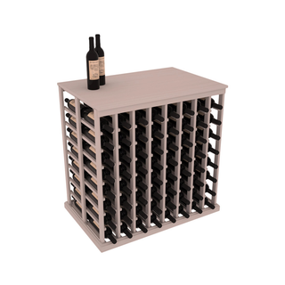 Elementcollection 8 Column Double Deep Island Rack With Top Greywash Stained