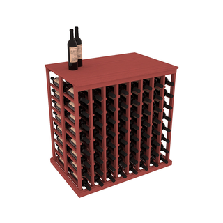 Elementcollection 8 Column Double Deep Island Rack With Top Cherry Stained