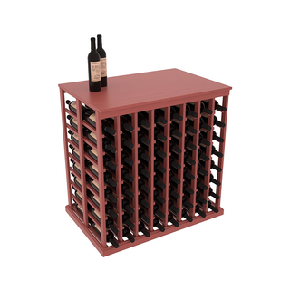 Elementcollection 8 Column Double Deep Island Rack With Top Cherry Stained
