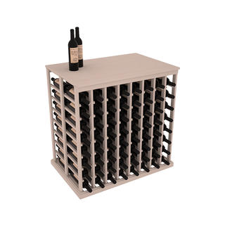 Elementcollection 8 Column Double Deep Island Rack With Top Greywash Stained