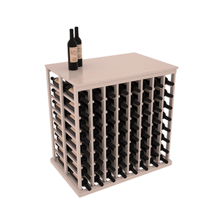 Elementcollection 8 Column Double Deep Island Rack With Top Greywash Stained