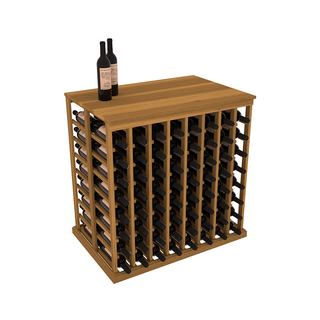 Elementcollection 8 Column Double Deep Island Rack With Top Oak Stained