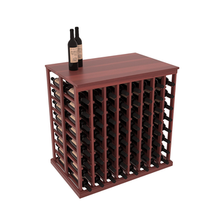 Elementcollection 8 Column Double Deep Island Rack With Top Cherry Stained