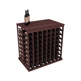 Elementcollection 8 Column Double Deep Island Rack With Top Walnut Stained